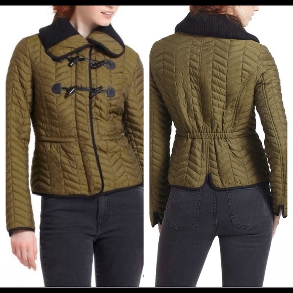 Anthropologie Jackets & Blazers - Anthropologie Cartonnier XS 0 Jacket Green Quilted